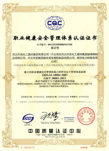 職業(yè)健康安全管理體系認(rèn)證